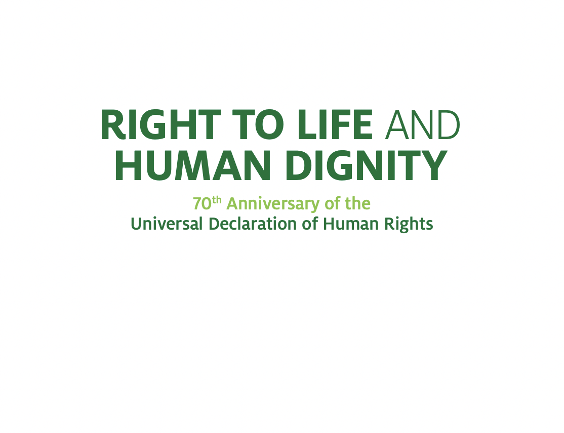 Right to life and human dignity