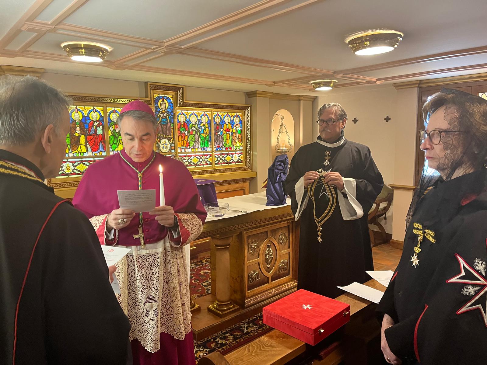Investiture of H.E. Archbishop Ettore Balestrero as Conventual Chaplain Grand Cross ad honorem of the Sovereign Order of Malta